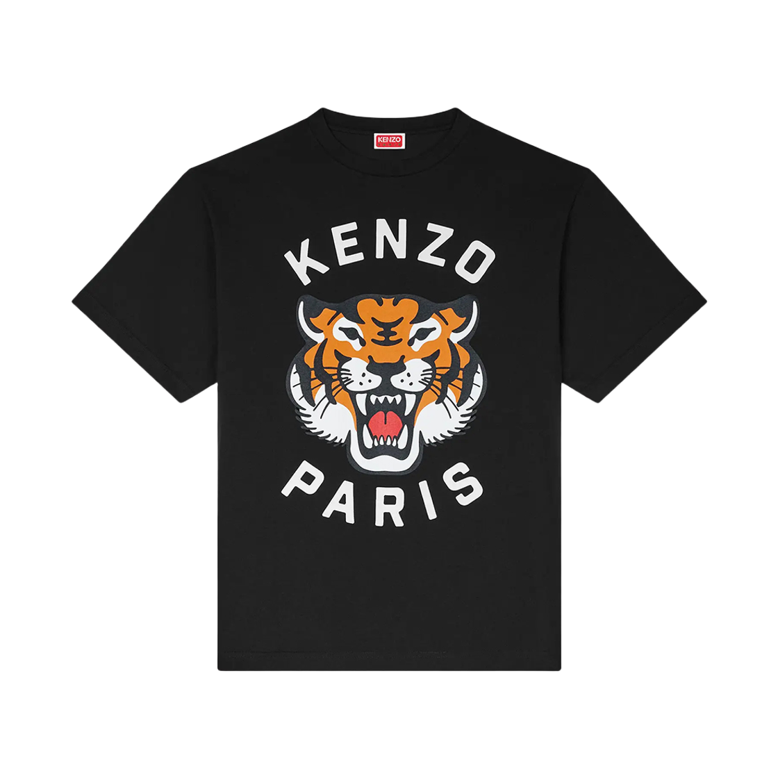 겐조 럭키 타이거 오버사이즈 티셔츠 블랙 - 24FW(Kenzo Lucky Tiger Oversize T-Shirt Black - 24FW)