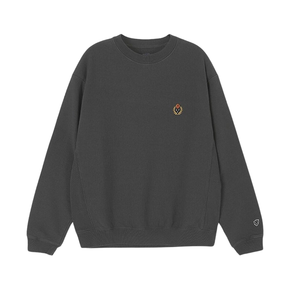 헤리티지 플로스 크레스트 226 리버스 크루넥 차콜(Heritage Floss Crest 226 Reverse Crewneck Charcoal)
