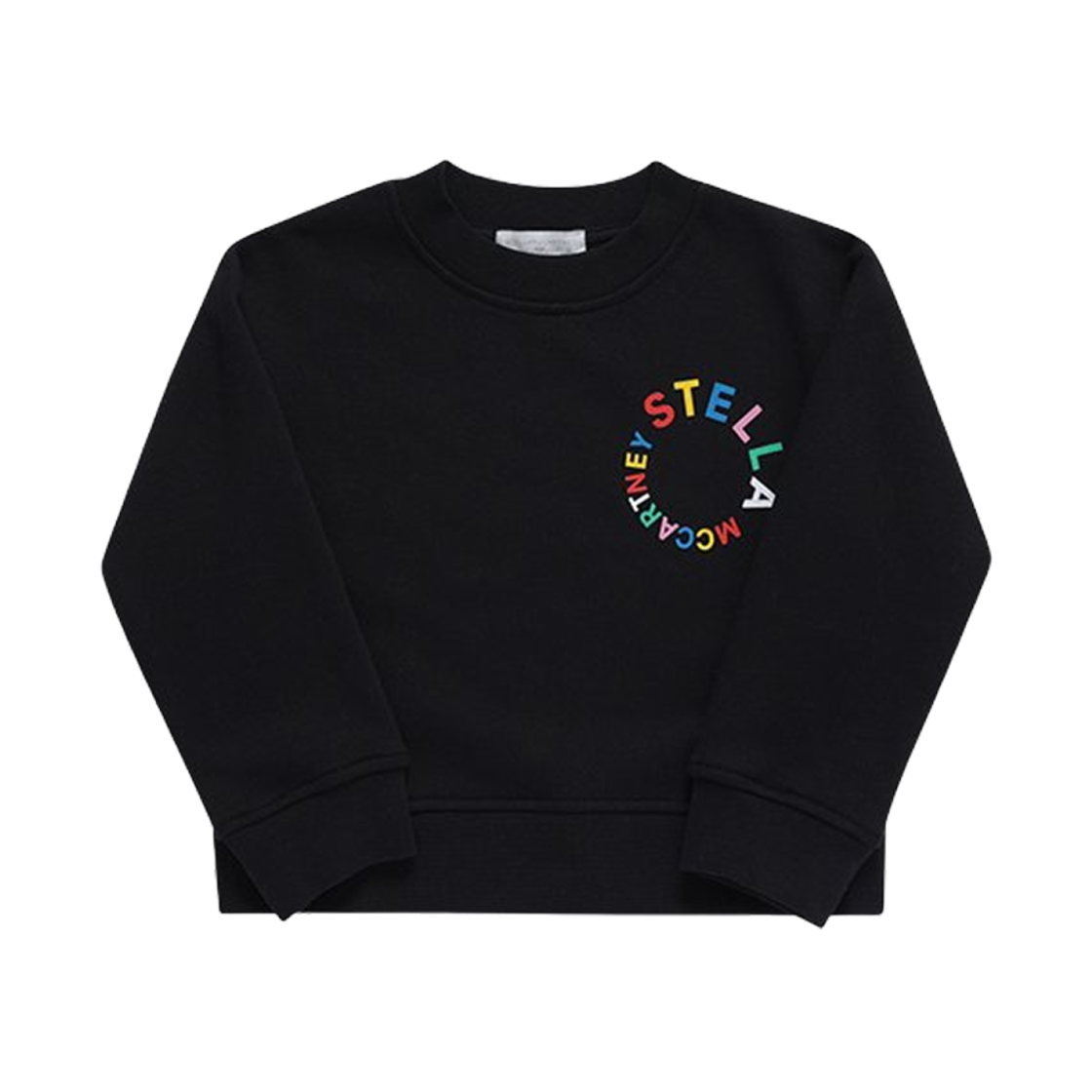 (키즈) 스텔라 맥카트니 로고 프린트 코튼 스웨트셔츠 블랙((Kids) Stella McCartney Logo Print Cotton Sweatshirt Black)