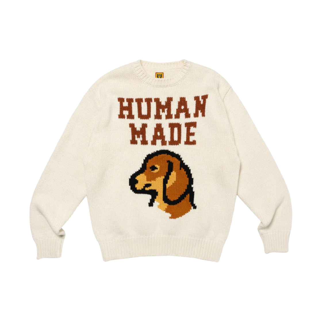 휴먼 메이드 닥스 니트 스웨터 화이트(Human Made Dachs Knit Sweater White)