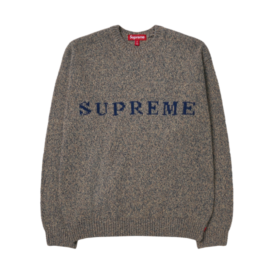 슈프림 콘트라스트 로고 스웨터 토프 멜란지 - 25SS(Supreme Contrast Logo Sweater Taupe Melange - 25SS)
