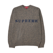 Supreme Contrast Logo Sweater Taupe Melange - 25SS