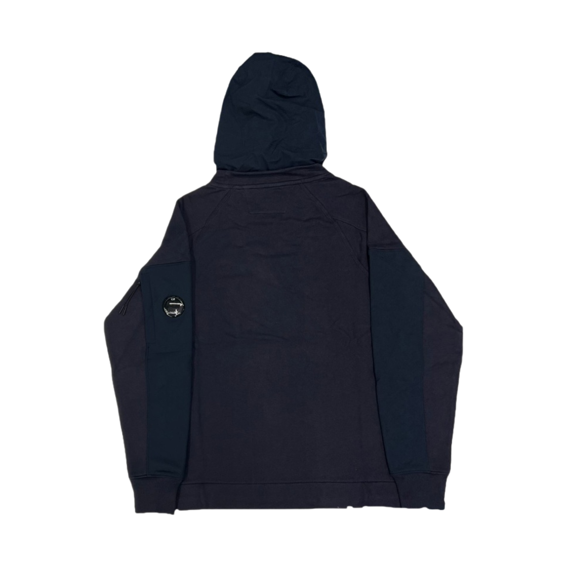 C.P. 컴퍼니 다이애그널 레이즈드 플리스 믹스드 풀오버 후드 네이비 - 22SS(C.P. Company Diagonal Raised Fleece Mixed Pullover Hoodie Navy - 22SS) - 2