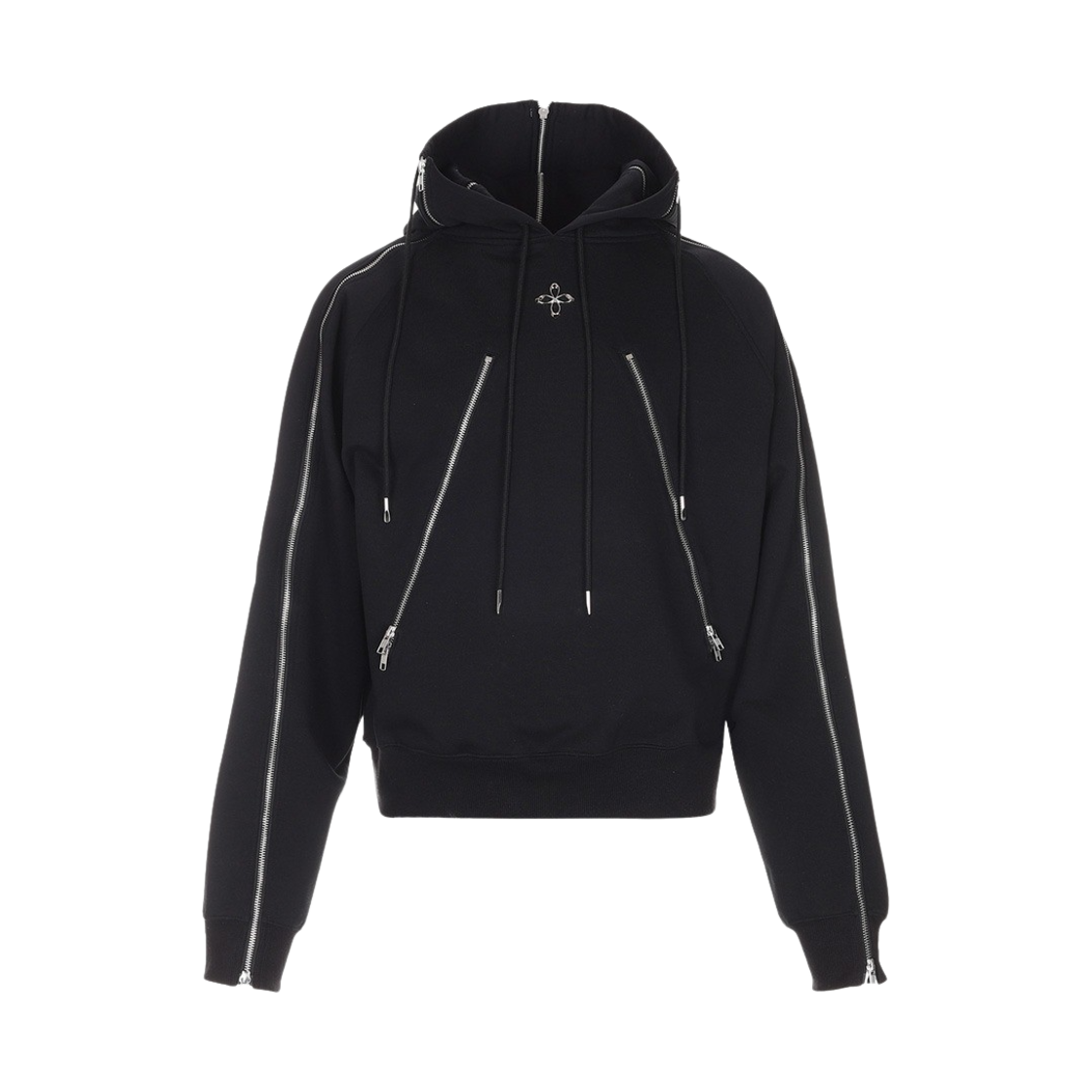 240006 Surgery Four Directions Zippers Hoodie Black
