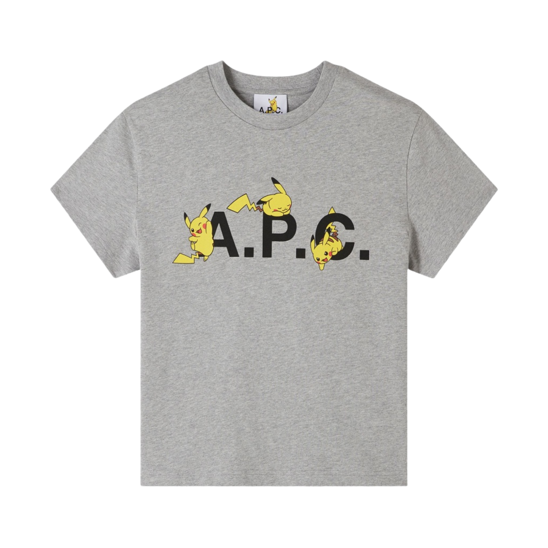 COEZB-F26316-PLB (W) A.P.C. Pokemon Pikachu T-shirt Heather Pale Grey - 대표 이미지 #1