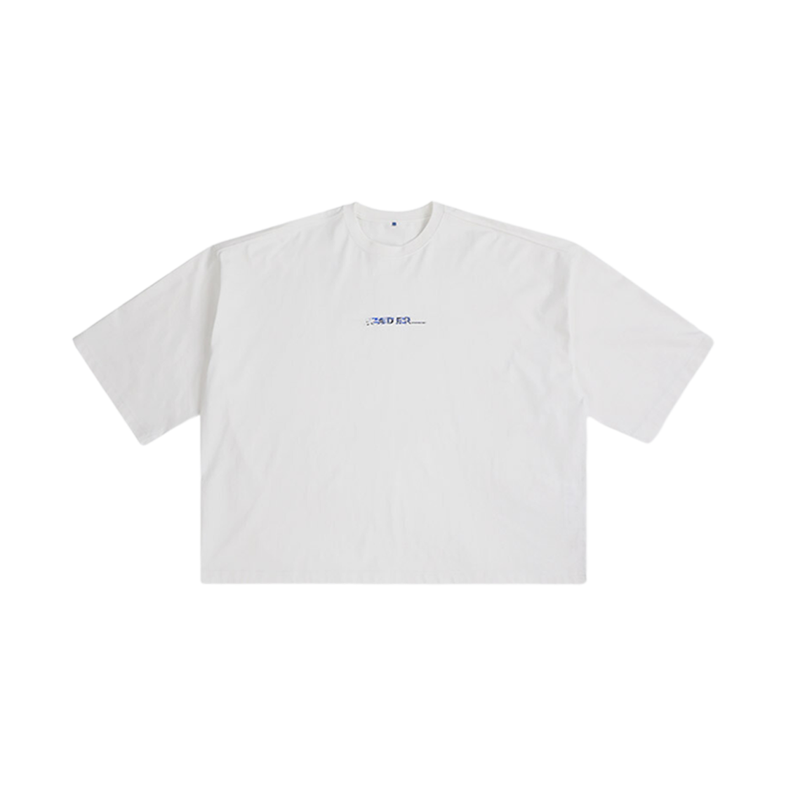 BKASSHT16WH Ader Error Stoutch Tape Logo T-Shirt White