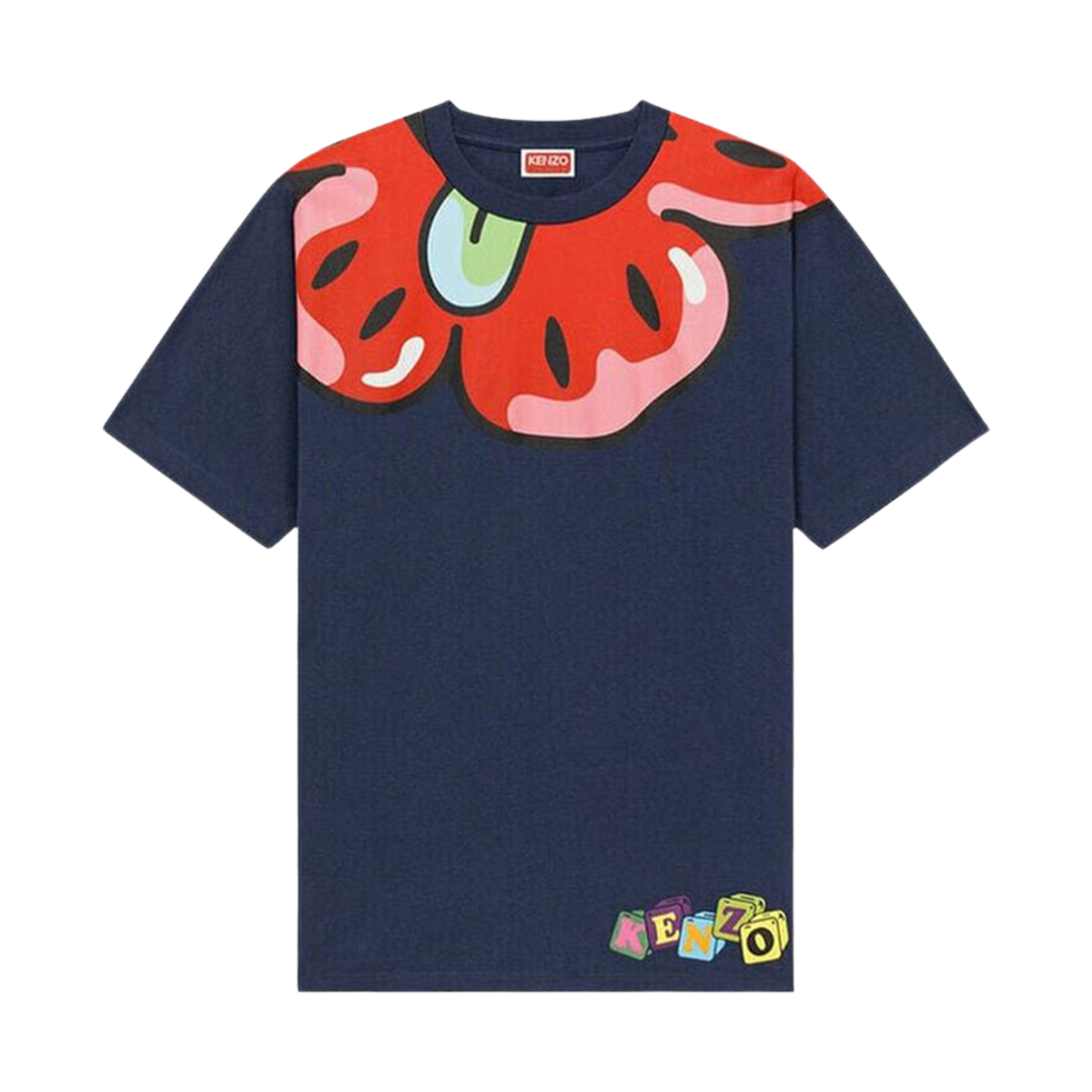 FD52TS0224SG-77 (W) Kenzo Boke Boy Kimono T-Shirt Midnight Blue