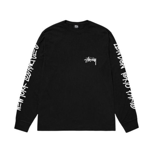 Stussy Big Cities LS T-Shirt Pigment Dyed Black