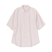 Auralee Washed Finx Twill Big Half Sleeved Shirt Light Pink- 22SS