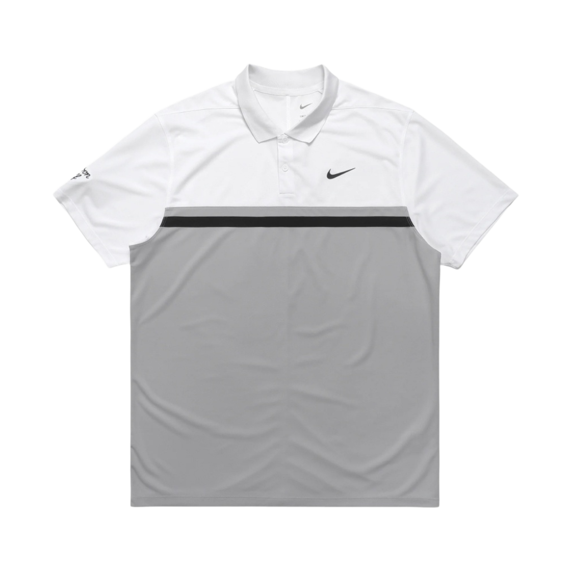 말본 골프 x 나이키 드라이핏 빅토리 CB 폴로 화이트 라이트 스모크 그레이 블랙(Malbon Golf X Nike Dri-Fit Victory CB Polo White Light Smoke Grey Black) - 1