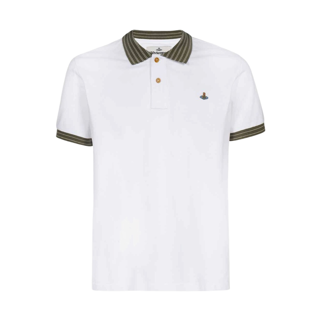 비비안 웨스트우드 클래식 폴로 스트라이프 칼라 화이트(Vivienne Westwood Classic Polo Stripe Collar White) - 1