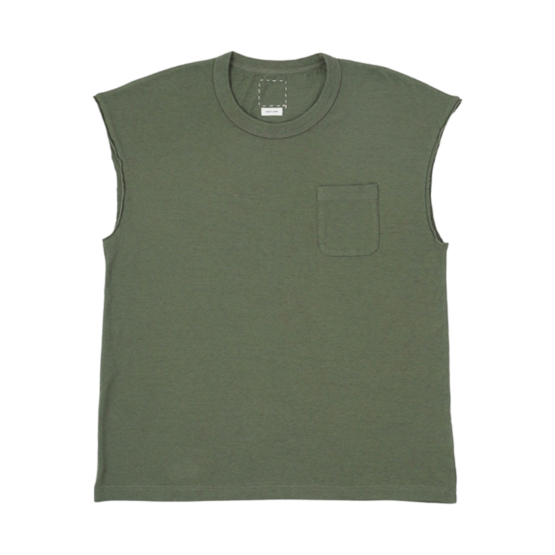 비즈빔 점보 슬리브리스 티셔츠 올리브 - 23SS(Visvim Jumbo Sleeveless T-Shirt Olive - 23SS) - 1