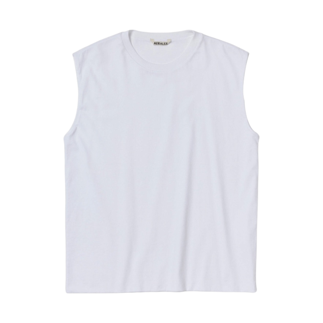 (W) 오라리 오가닉 코튼 하이 게이지 저지 슬리브리스 화이트 - 23SS((W) Auralee Organic Cotton High Gauge Jersey Sleeveless White - 23SS) - 1
