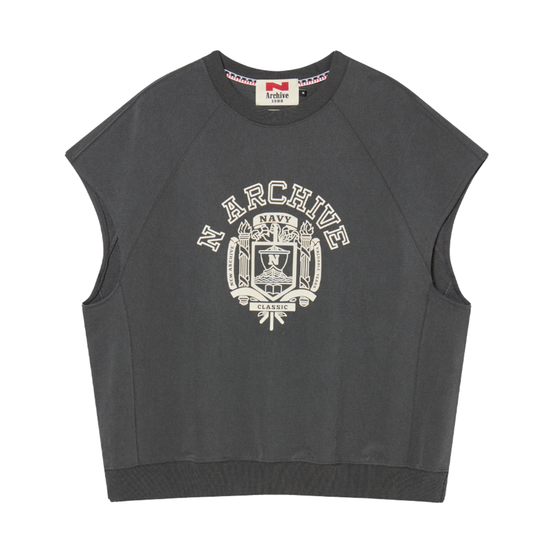 엔 아카이브 빈티지 가먼트 코튼 스웨트 셔츠 차콜 그레이(N ARCHIVE Vintage Garments Cotton Sweat Shirts Charcoal Gray) - 1