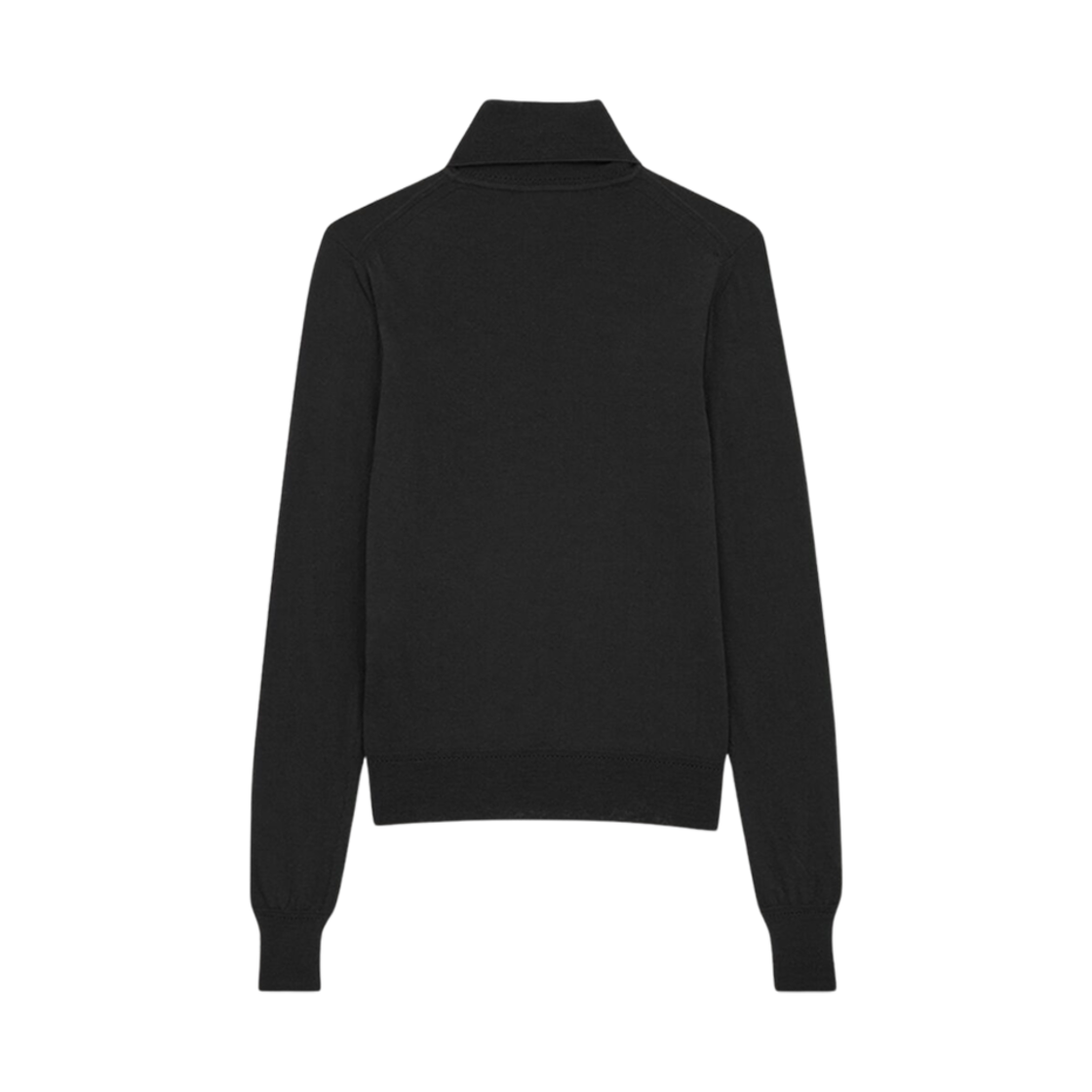 (W) 생로랑 카산드라 터틀넥 스웨터 울 블랙((W) Saint Laurent Cassandre Turtleneck Sweater In Wool Black) - 2