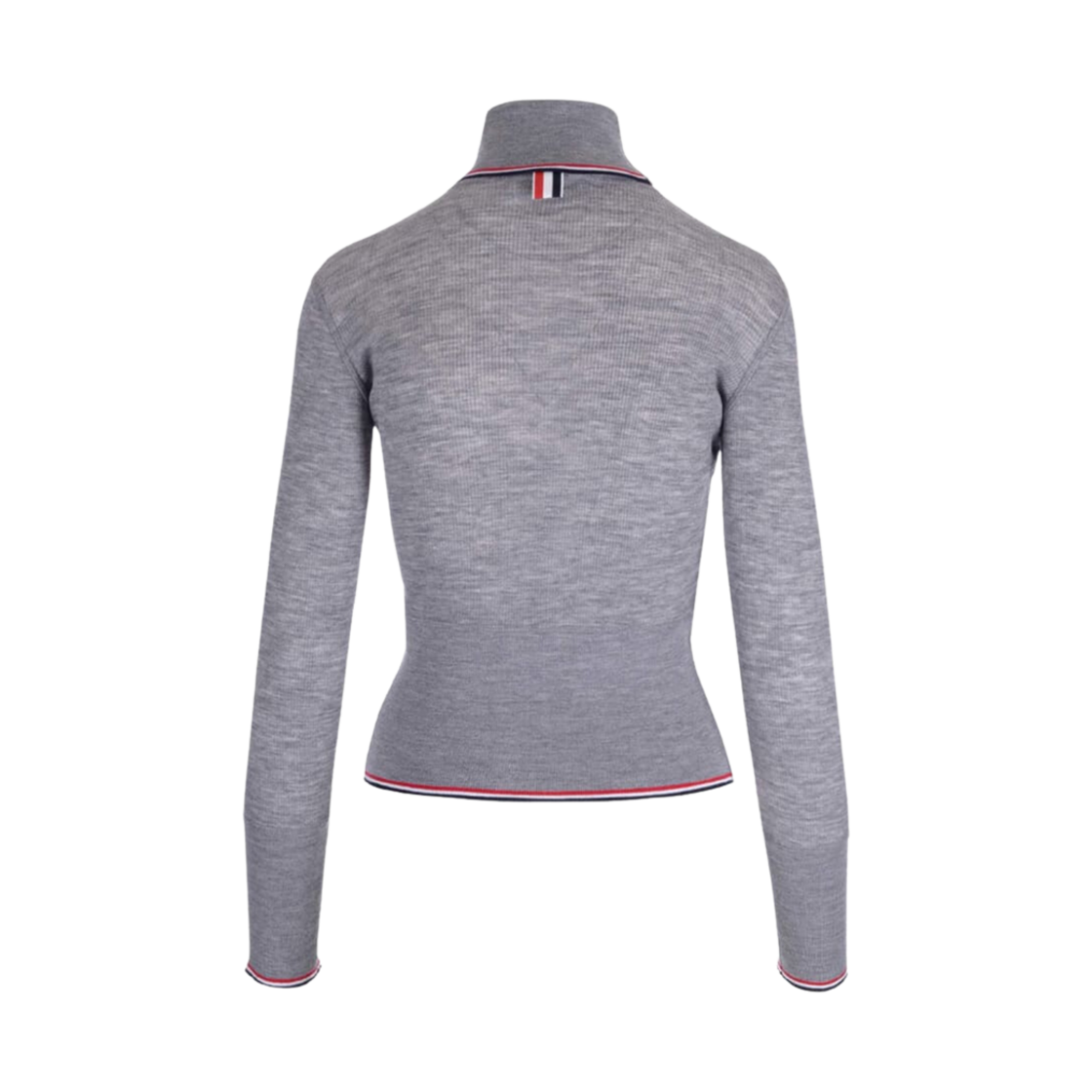 (W) 톰브라운 울 립 터틀넥 라이트 그레이((W) Thom Browne Wool Rib Turtleneck Light Grey) - 2