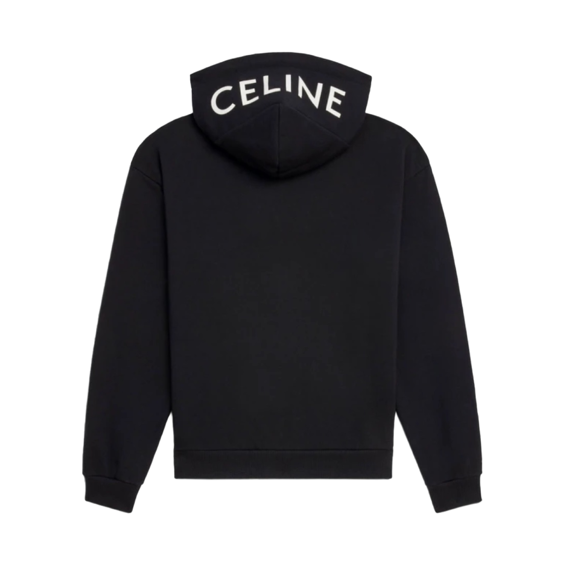 셀린느 코튼 플리스 루즈 후드 집업 셀린느 프린트 블랙