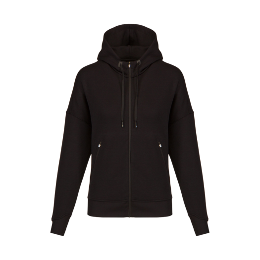 1WE11800553 (W) On Running Zipped Hoodie Black