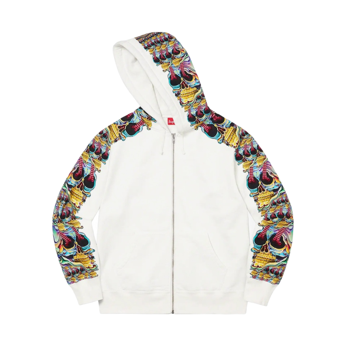 슈프림 스컬스 집업 후드 스웨트셔츠 화이트 - 22FW(Supreme Skulls Zip Up Hooded Sweatshirt White - 22FW) - 1