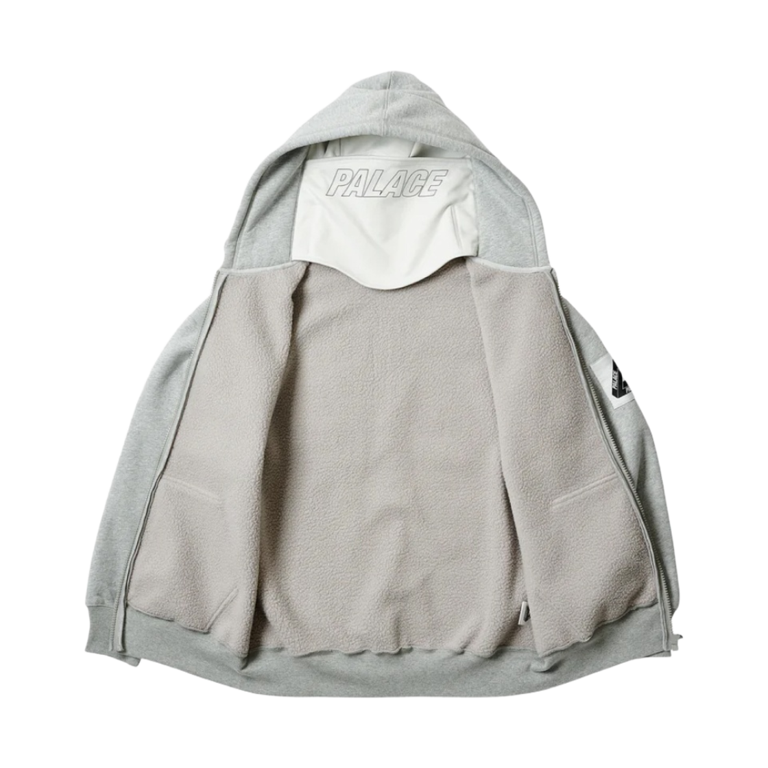 팔라스 페이스마스크 셔링 써멀 후드 그레이 - 23SS(Palace Facemask Shearling Thermal Hood Grey - 23SS) - 3