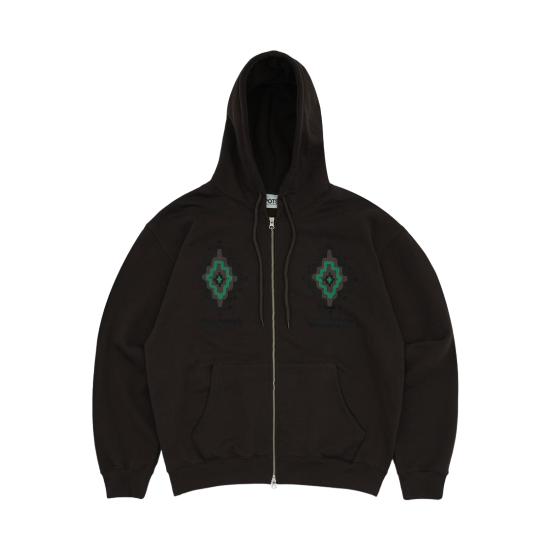 퍼츠 치마요 후드 집업 딥 브라운(POTS Chimayo Hood Zip Up Deep Brown)