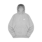 Nike NSW Club Full Zip Hoodie Grey Heather - Asia