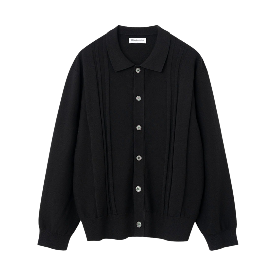 밀로 아카이브 버티컬 스트라이프 가디건 블랙