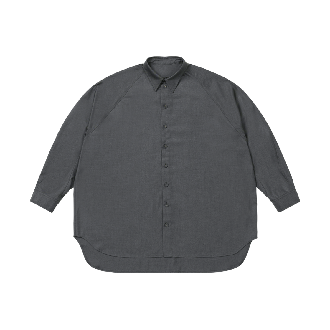 AJ252SH001CH AJOBYAJO Wool Blend 3D Raglan Shirt Charcoal