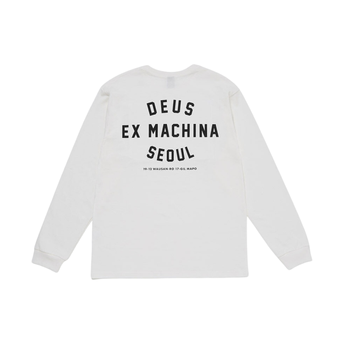 DMW61831H2-WHI Deus Ex Machina Seoul College Long Sleeve T-Shirt White