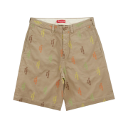 Supreme Classic Logo Chino Shorts Tan - 23SS