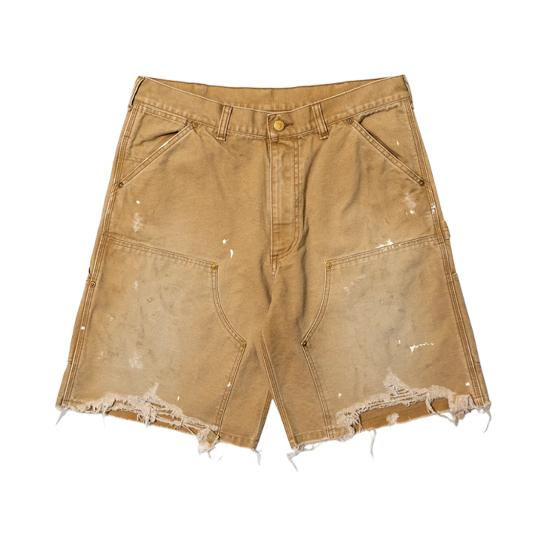 HR8-0000-072 Saint Mxxxxxx Double Knee Shorts Beige - 25SS