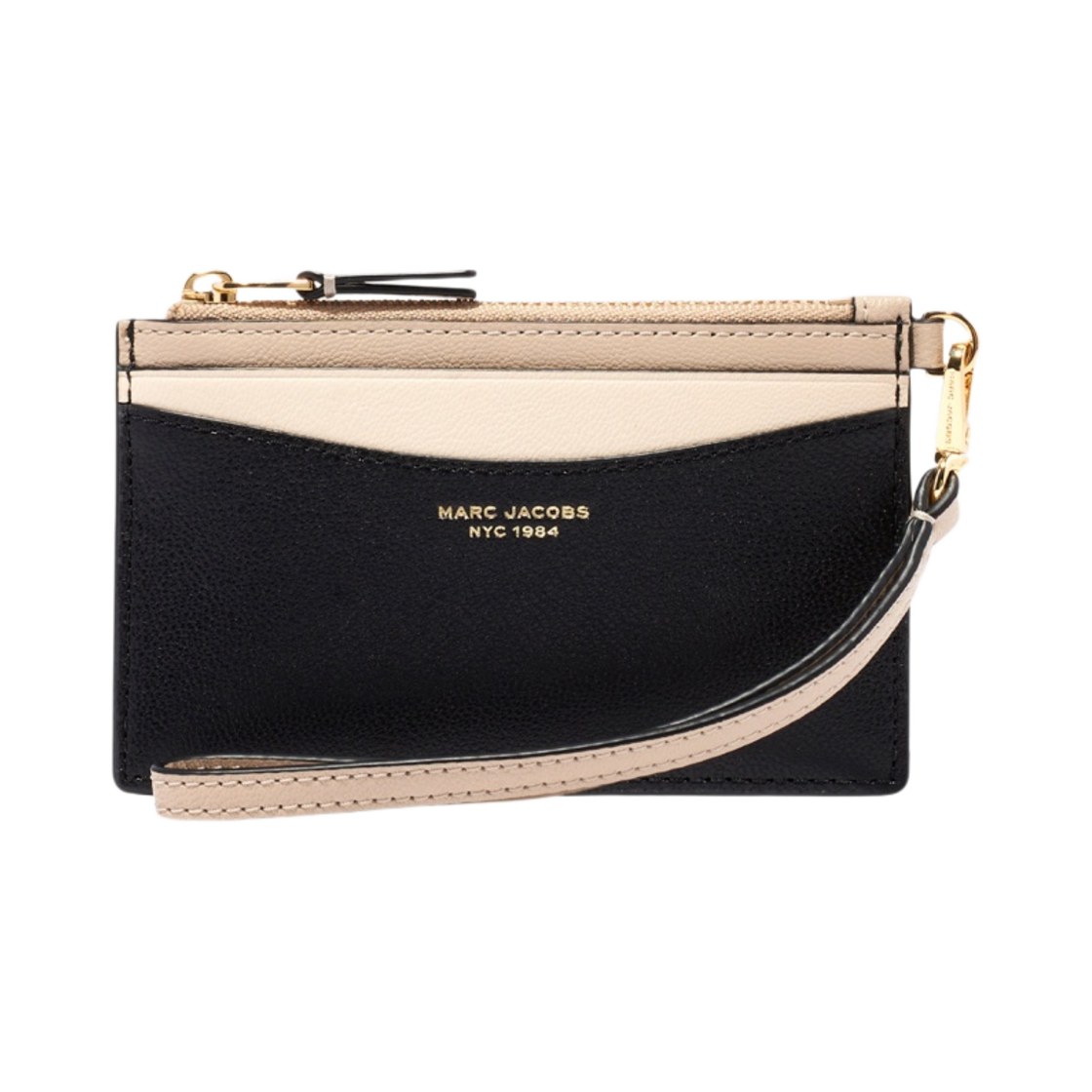 마크 제이콥스 더 슬림 84 컬러블록 탑 집 리스틀릿 블랙(Marc Jacobs The Slim 84 Colorblock Top Zip Wristlet Black)
