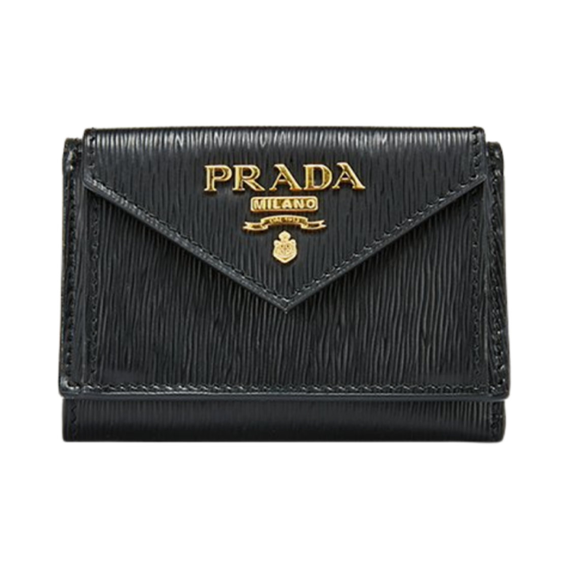 1MH021-2B6P-F0002 Prada Vitello Move Leather 3 Step Wallet Black
