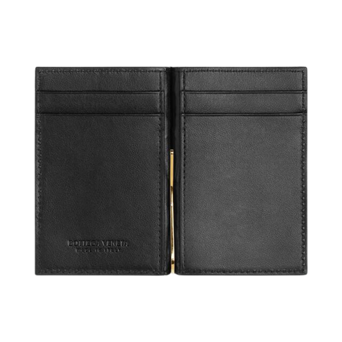 보테가 베네타 인트레치아토 플랩 카드 케이스 빌 클립 블랙(Bottega Veneta Intrecciato Flap Card Case With Bill Clip Black) - 2