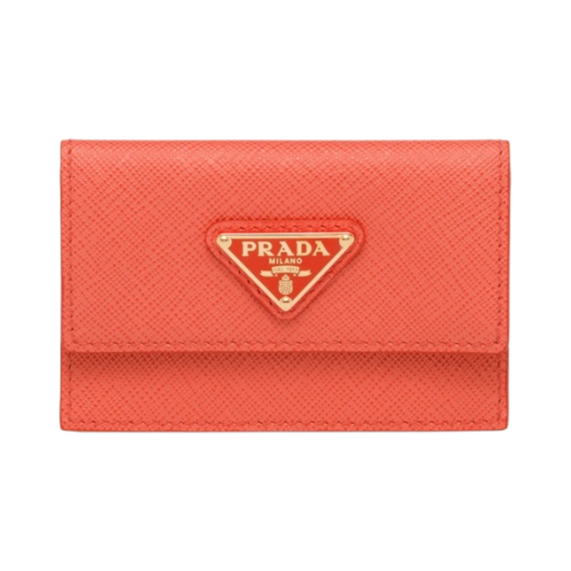 1MF028-QHH-F0049 Prada Saffiano Leather Card Holder Orange