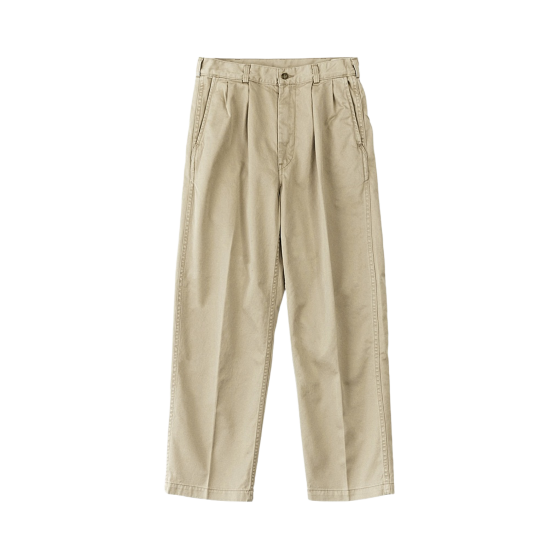 오어슬로우 5021 투 턱 와이드 트라우저 카키(Orslow 5021 Two Tuck Wide Trouser Khaki)