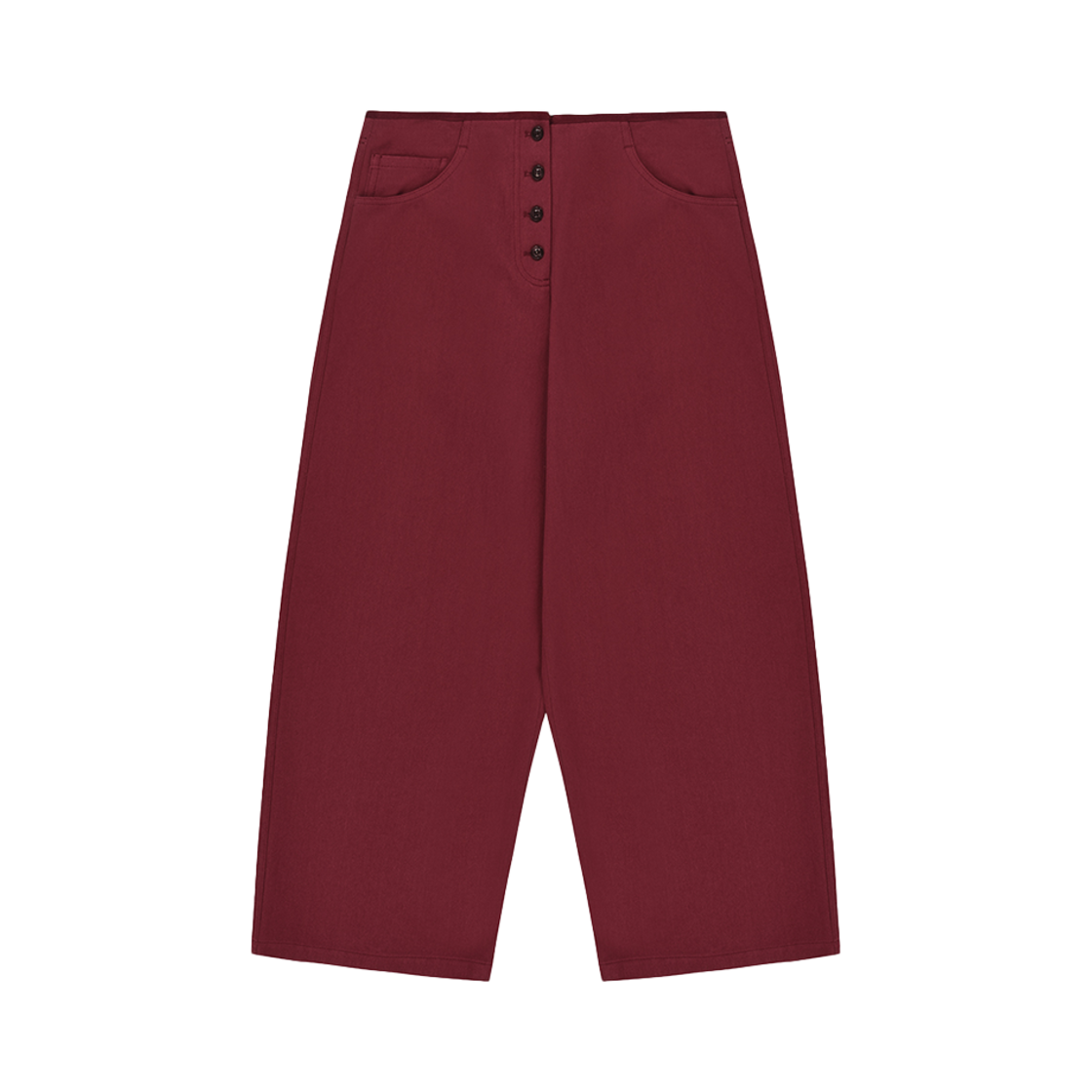 플레따 커브드 코튼 팬츠 레드(FLETTA Curved Cotton Pants Red)