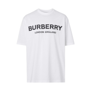 Burberry Logo Print Cotton T-Shirt White