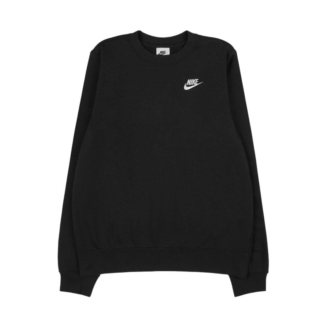 DQ5473-010 (W) Nike NSW Club Fleece Crew Neck Sweatshirt Black - US/EU