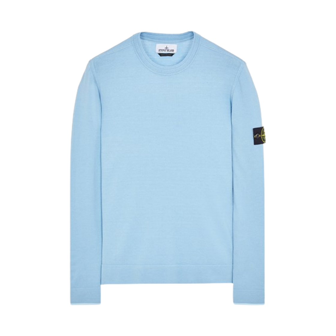7915526A1-V0041 Stone Island 526A1 Stocking Stitch Stretch Wool Crewneck Knit Sky Blue - 23FW