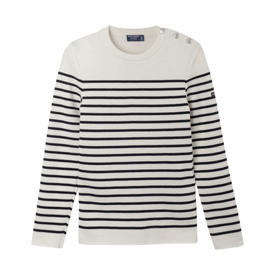 (W) 세인트 제임스 마리 II R 점퍼 에크메 네이비((W) Saint James Maree II R Jumper Ecume Navy) - 1