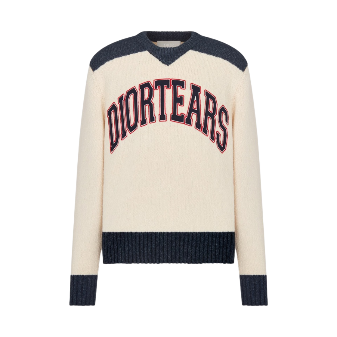 디올 x 데님 티어스 디올 티어스 스웨터 울 코튼 알파카 자카드 화이트(Dior x Denim Tears Dior Tears Sweater Wool Cotton and Alpaca Jacquard White) - 1