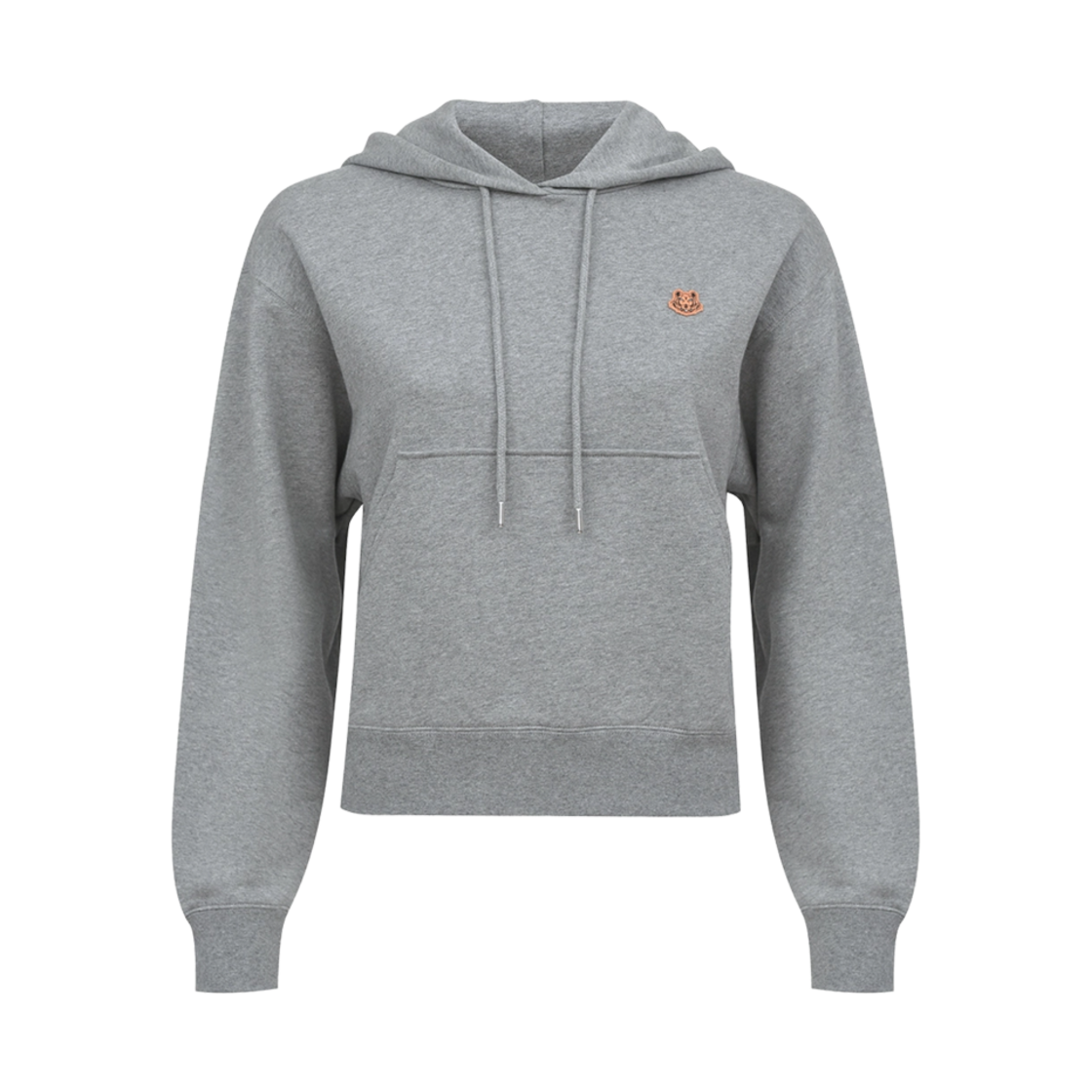 FB52SW7774ML-95 (W) Kenzo Tiger Patch Hoodie Dove Grey