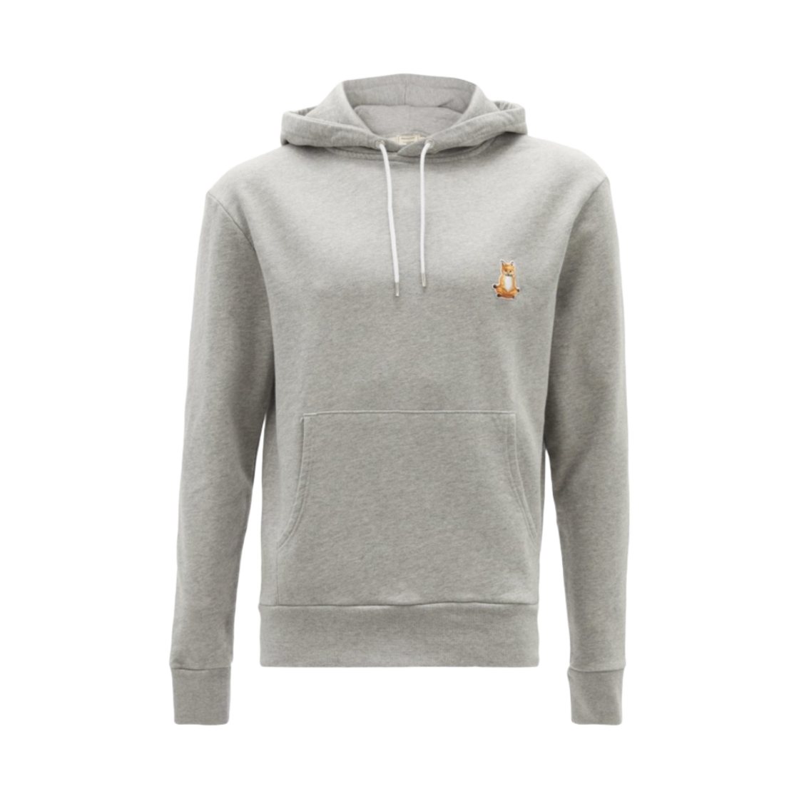 메종 키츠네 로터스 폭스 패치 후드 그레이 멜란지(Maison Kitsune Lotus Fox Patch Hoodie Grey Melange) - 1
