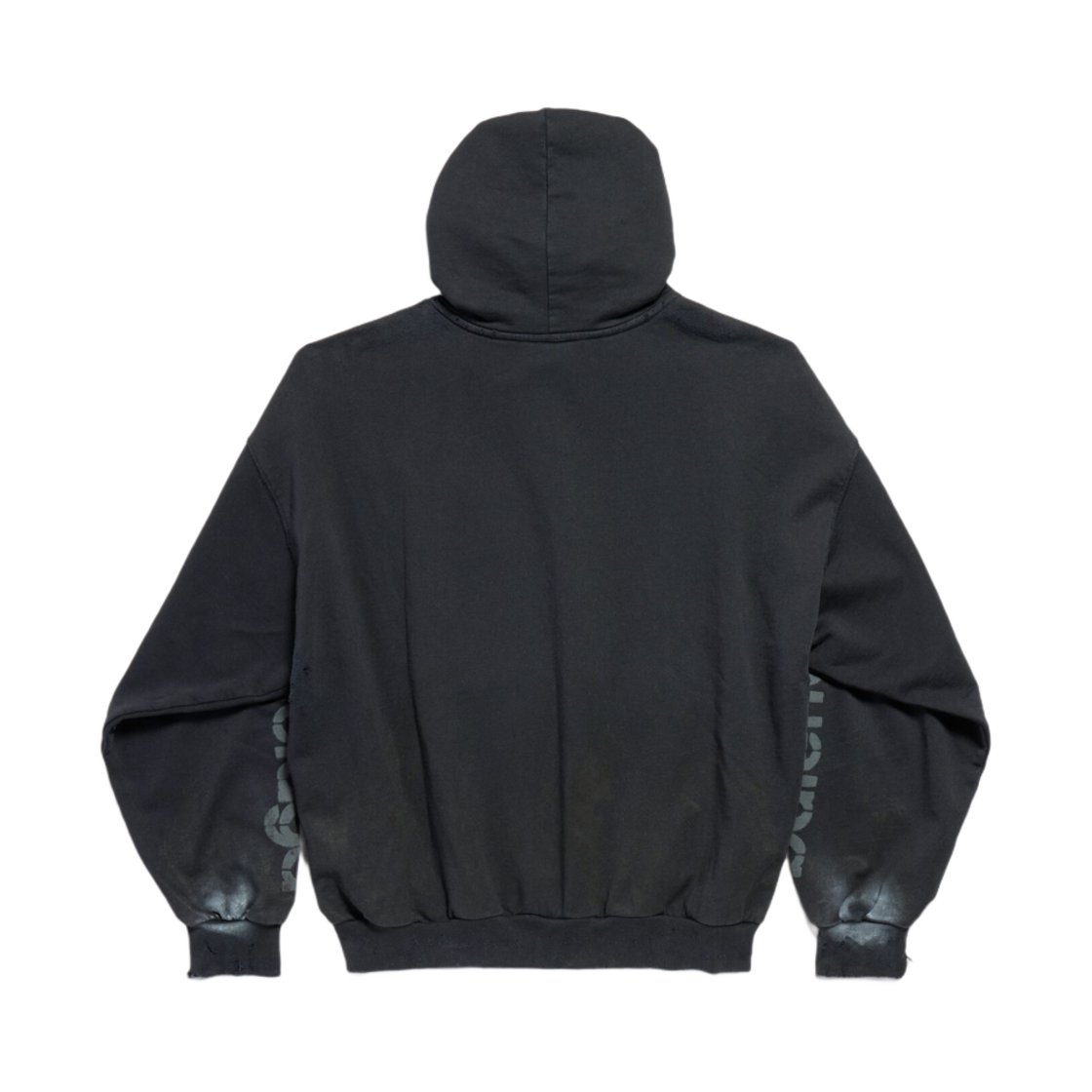 발렌시아가 3B 스텐실 후드 미디움 핏 블랙(Balenciaga 3B Stencil Hoodie Medium Fit Black) - 2