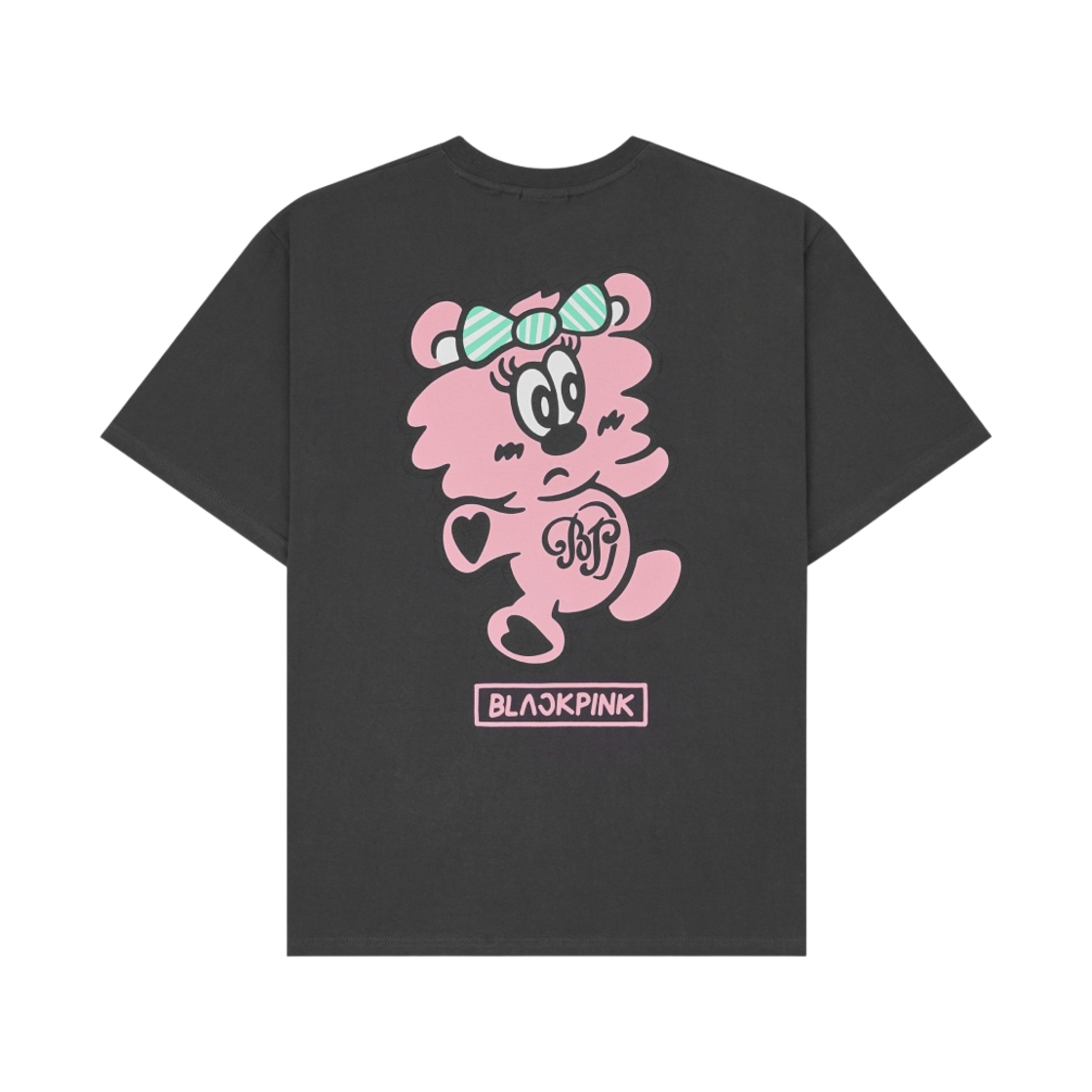 베르디 x 블랙핑크 플러시 티셔츠 블랙(Verdy x Blackpink Plush T-Shirt Black)
