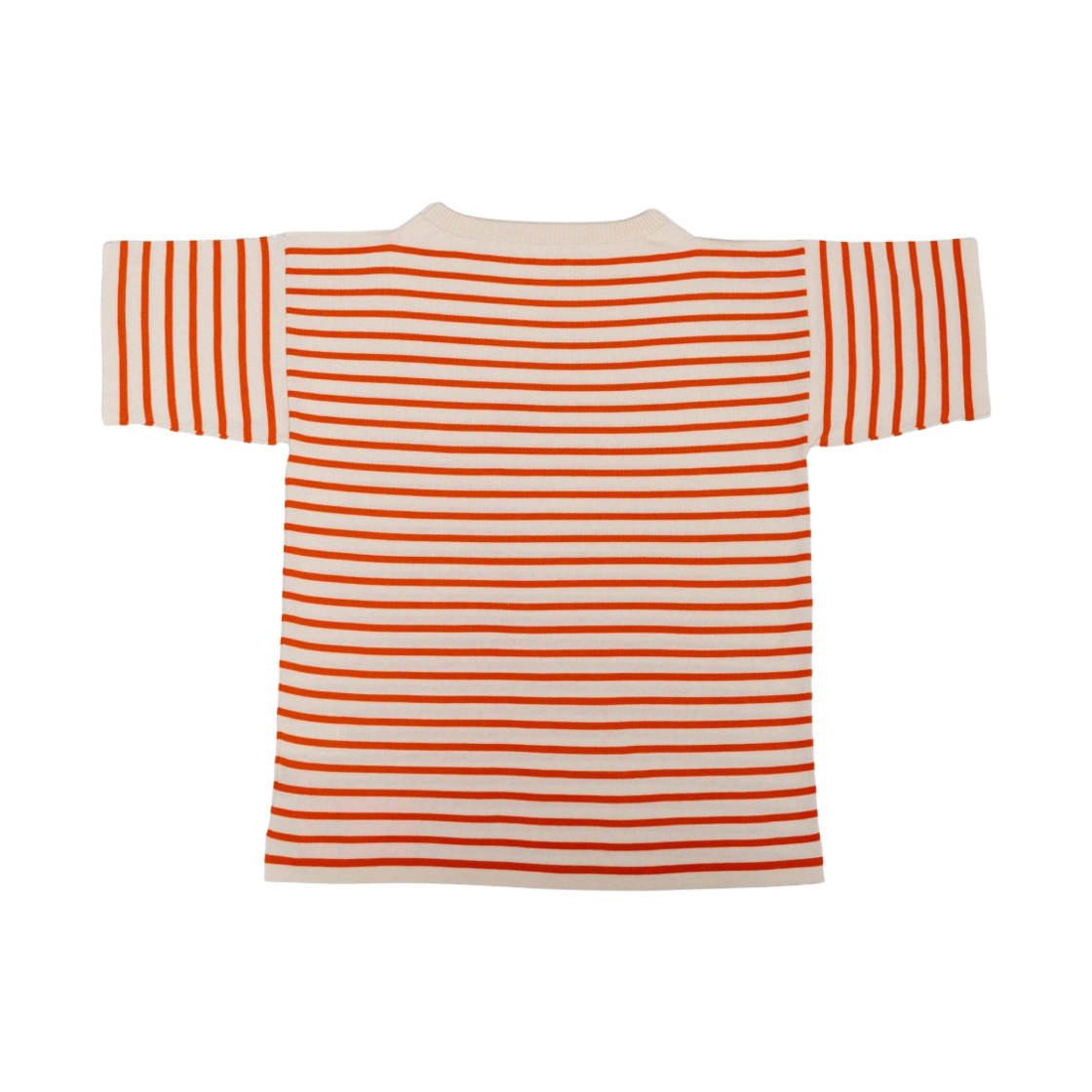 - Andersen Andersen Boatsman Short Sleeve T-Shirt Raw Cotton Orange Stripe