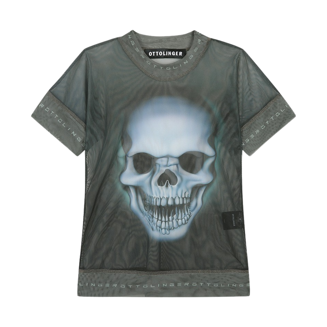 KW4ATSSOT05ML Ottolinger Women Mesh T-Shirt Skull Print