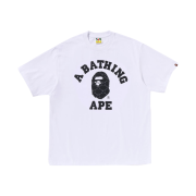 BAPE A Bathing Ape Monogram College Relaxed Fit T-Shirt White