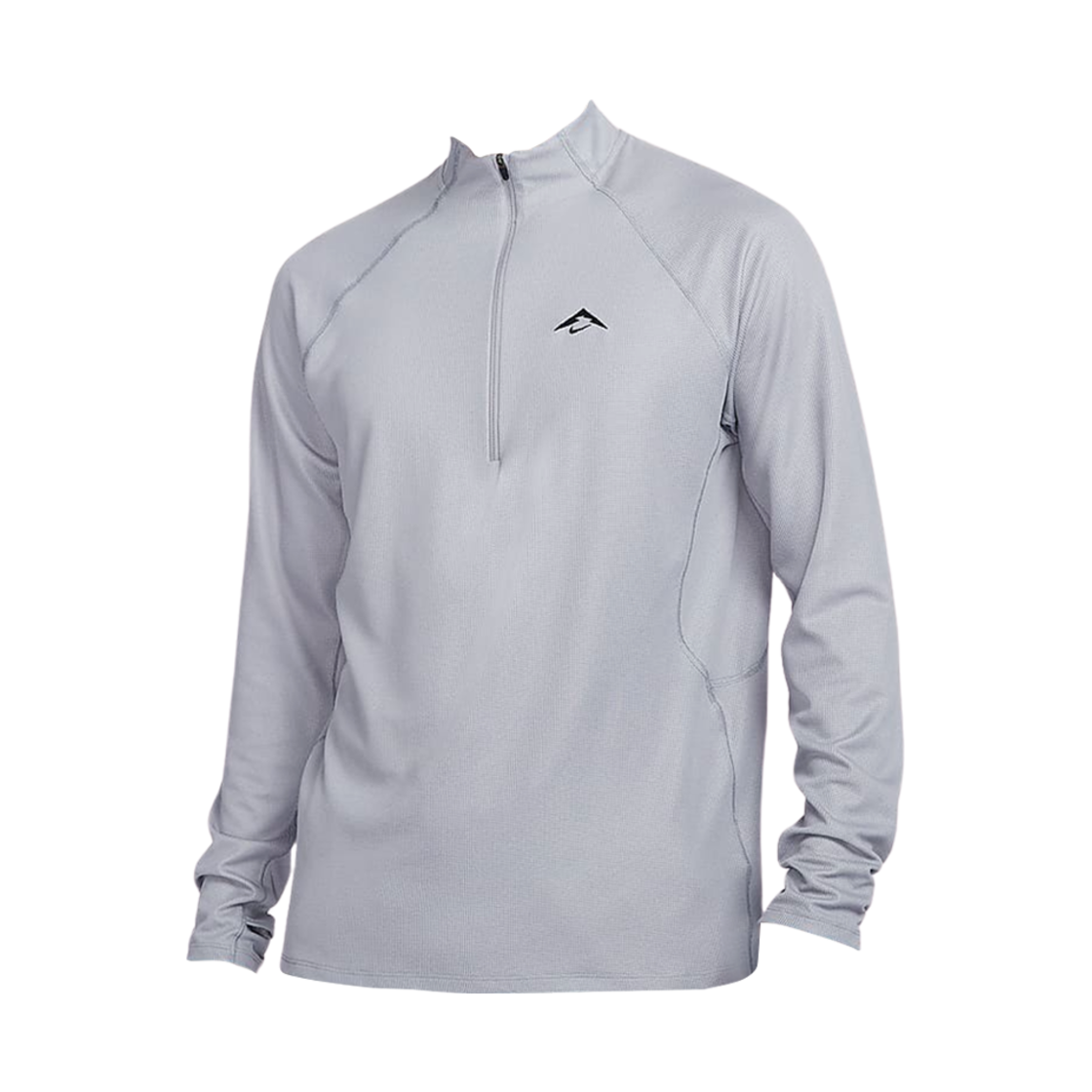 나이키 드라이핏 트레일 미드레이어 하프 집 탑 시멘트 그레이 블랙 - 아시아(Nike Dri-Fit Trail Midlayer Half Zip Top Cement Grey Black - Asia)